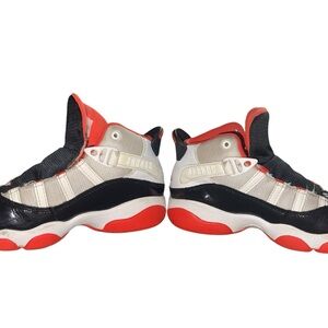 Jordan Kids' Black and Red Sneakers